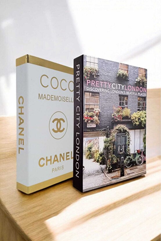 Dekoratif Kitap Görünümlü Kutu 2li Set Decorative Book Looking Box