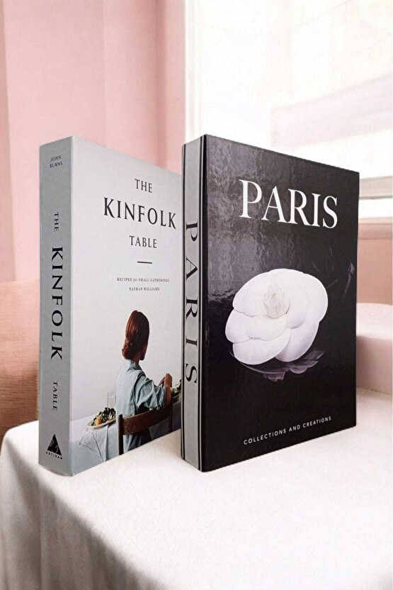 Dekoratif Kitap Görünümlü Kutu 2li Set Decorative Book Looking Box