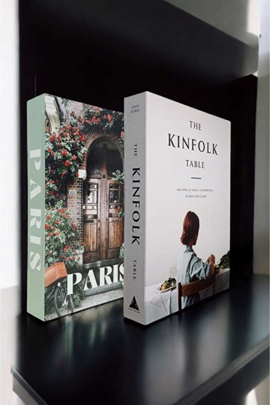Dekoratif Kitap Görünümlü Kutu 2li Set Decorative Book Looking Box