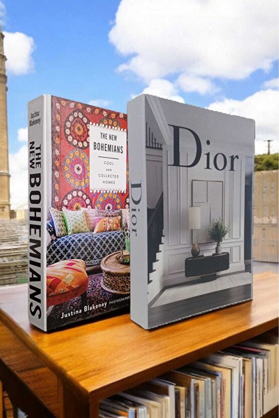 Dekoratif Kitap Görünümlü Kutu 2li Set Decorative Book Looking Box