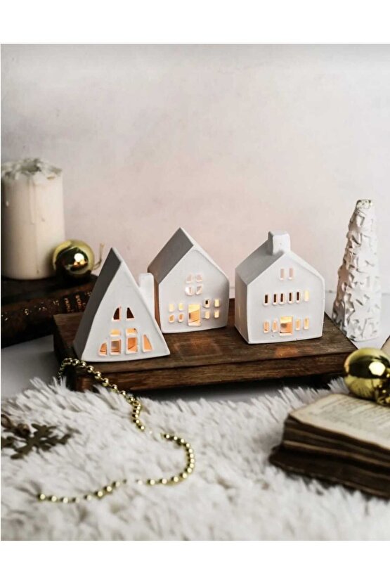3lü Beyaz Ev Mumluk