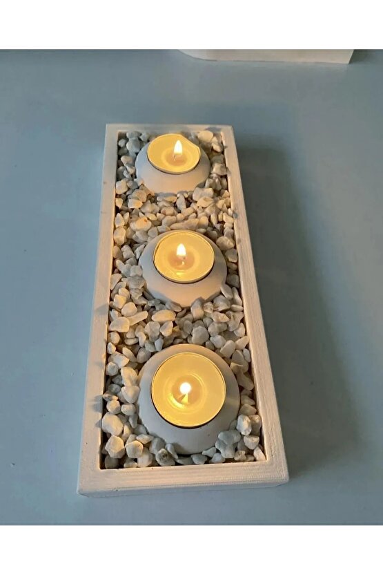 Tabaklı Mumluk Dekoratif Mumluk (MUMLAR DAHİL DEĞİLDİR)