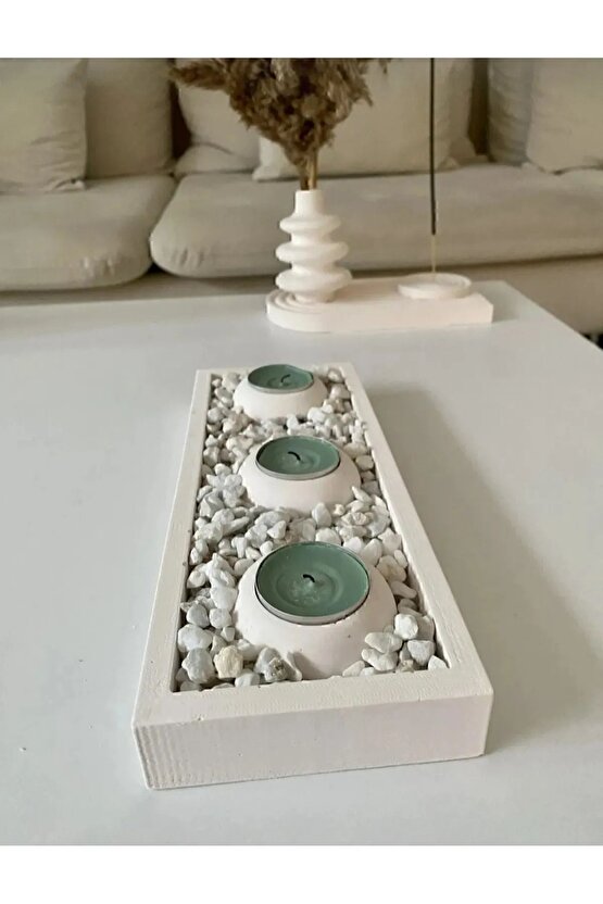 Tabaklı Mumluk Dekoratif Mumluk (MUMLAR DAHİL DEĞİLDİR)