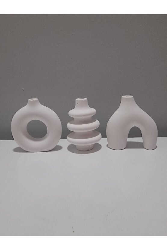 Minimal Vazo Set 3lü Bohem Biblo Minyatür
