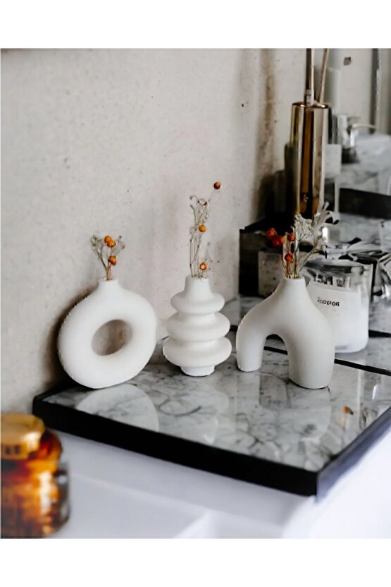 Minimal Vazo Set 3 Lü 3lü mini sethm