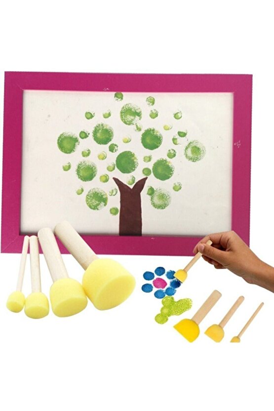 Sünger Tampon 4 Farklı Boy Baskı Süngerleri