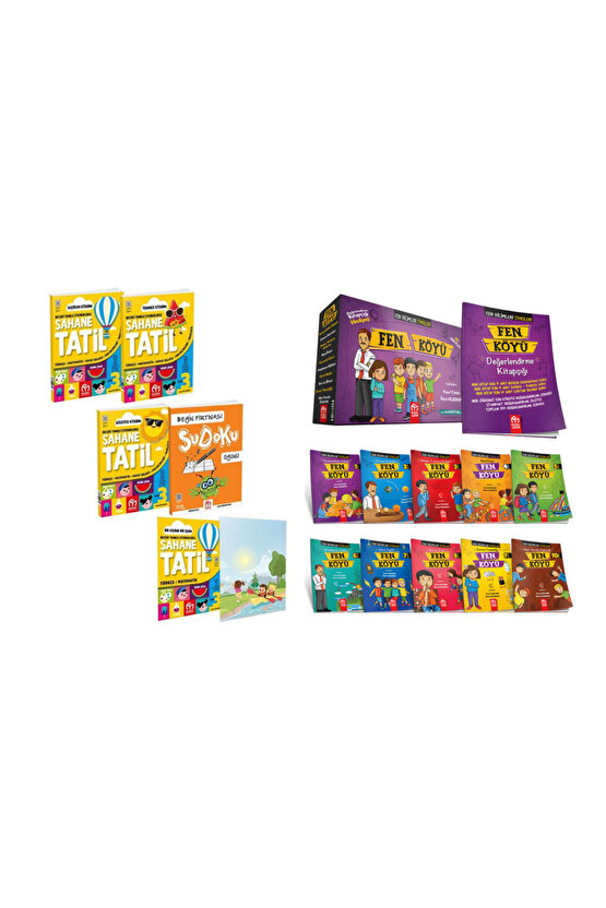 3.Sınıf Şahane Yaz Tatil Kitabı Seti + Fen Köyü 10lu Hikaye Seti