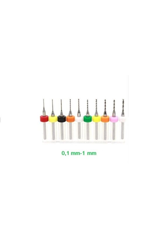 10 Parça 0.1 mm - 1.0 mm Tungsten Karbür Delme PCB Matkap Ucu