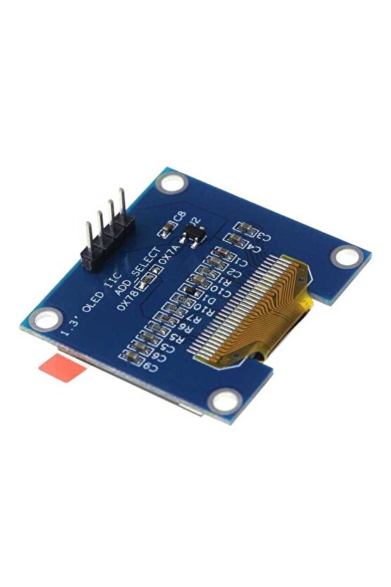 1.3 İnç I2C OLED Ekran Modülü SSD1106 Mavi 128x64 Arduino Raspberry Pi Uyumlu
