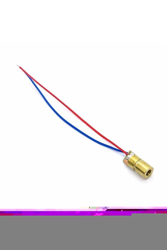 Kablolu Nokta Lazer Modül Metal Kafa 3v 5v 650nm Kırmızı