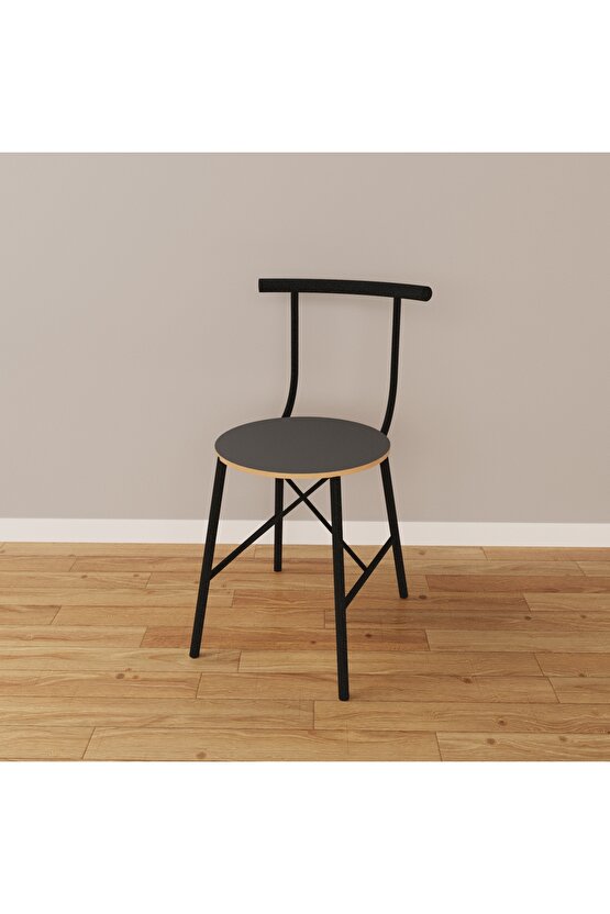 Mutfak Masa Sandalye Takımı 2 Kişilik Masa Sandalye Seti Füme 1101