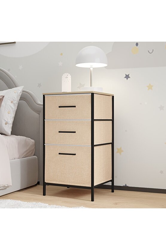 Çocuk 3 Çekmeceli Orta Boy Komodin Sehpa