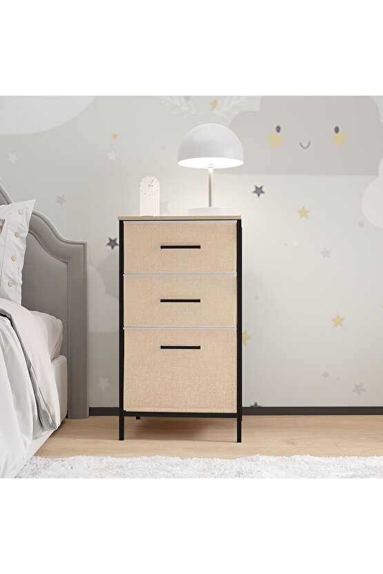 Çocuk 3 Çekmeceli Orta Boy Komodin Sehpa
