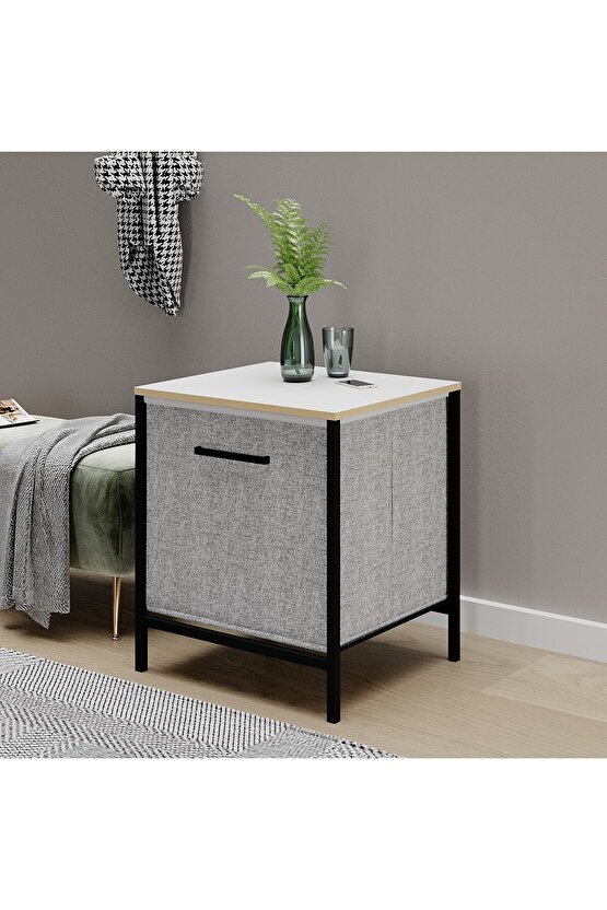 Çok Amaçlı Dolap 1 Çekmeceli Komodin Sehpa