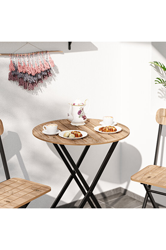 Bistro Takım Bahçe Masa Sandalye Yuvarlak