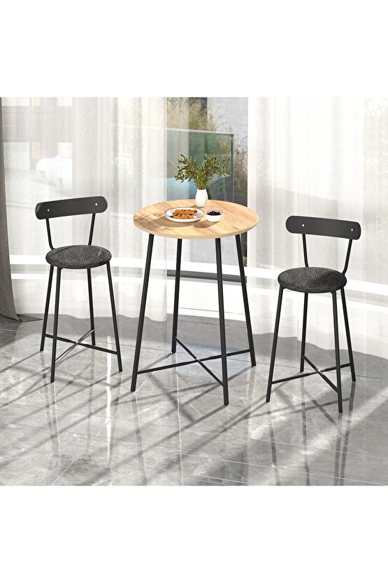 Mutfak Oval 2 Kişilik Bar Yemek Masası