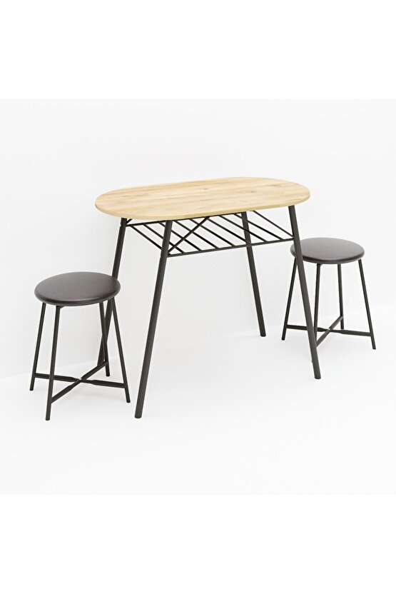 Mutfak Masası Oval Tabure Takımı Masa Sandalye Takımı