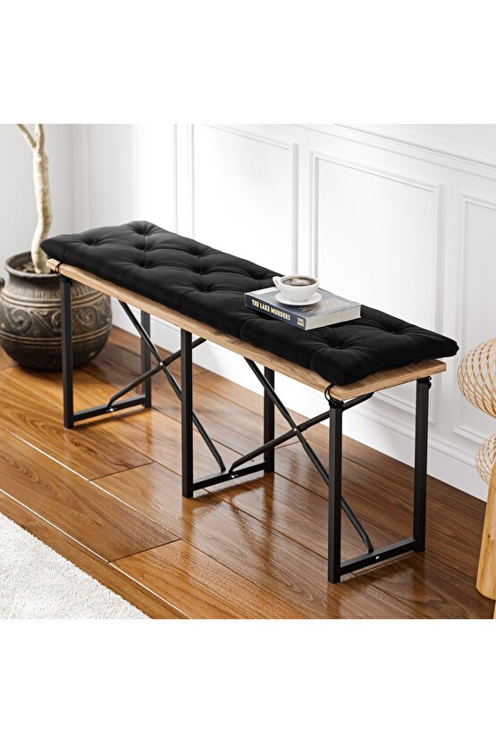 Mutfak Bahçe Minderli Bank Sandalye Düz Bank Sandalye Bench Çam 1544