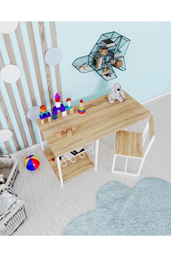 Çocuk Çalışma Masası Ve Sandalyesi Oyun Etkinlik Aktivite Masası