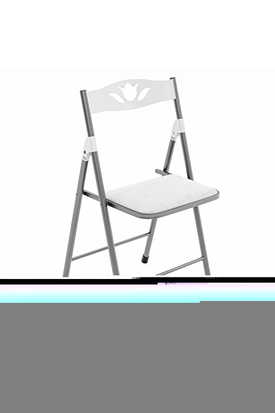 Katlanır Kırma Beyaz Kare Masa Sandalye Takımı Seti 1051