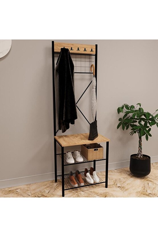 Dar Metal Portmanto, Elbise Askılığı, Vestiyer, Ayakkabılık 1302