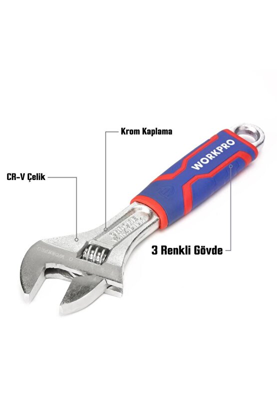 WP272011 200mm Cr-V Profesyonel Kurbağacık Anahtar