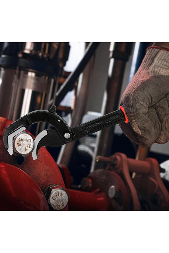 WP202574 2 Parça Otomatik Kilitlemeli Çok Fonksiyonlu Profesyonel Boru Anahtarı Levye Seti