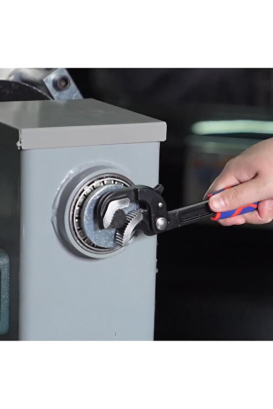 WP202574 2 Parça Otomatik Kilitlemeli Çok Fonksiyonlu Profesyonel Boru Anahtarı Levye Seti