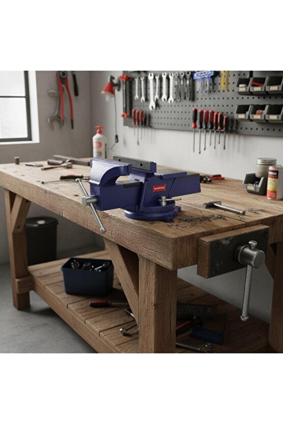 WP233006 125mm 360° Döner Tabanlı Örslü Profesyonel Tezgâh Mengene