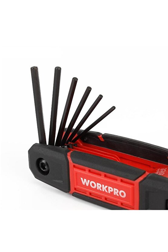 WP222029 9 Parça CR-V İnç Çakı Tipi Profesyonel Allen Anahtar Takımı