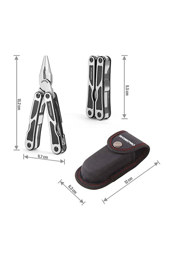 WP382009 15 IN 1 Çok Fonksiyonlu Profesyonel Pense Seti + Taşıma Kılıfı