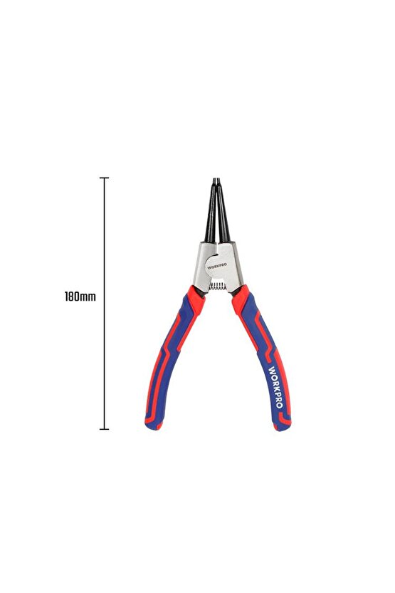 WP231150 180MM Cr-V Düz Yaylı Profesyonel Dış Segman Pensesi