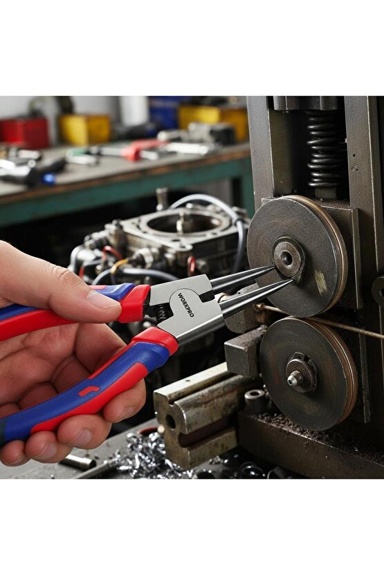 WP231152 180MM Cr-V Düz Yaylı Profesyonel İç Segman Pensesi