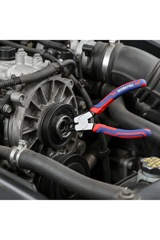 WP231152 180MM Cr-V Düz Yaylı Profesyonel İç Segman Pensesi