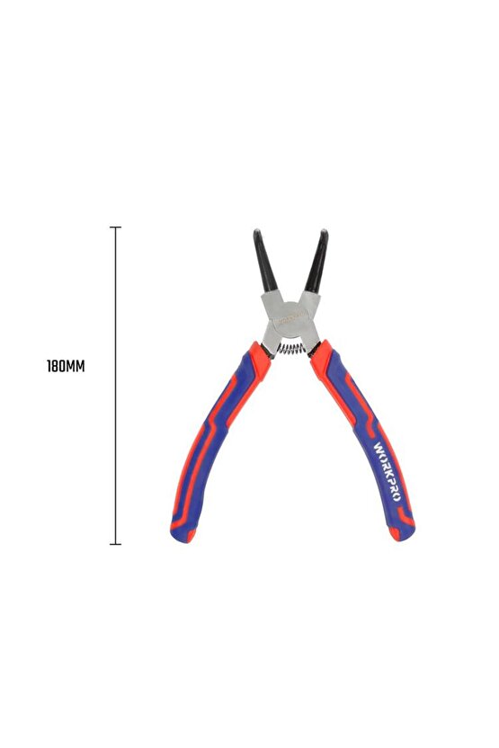 WP231153 180MM Cr-V Eğri Uçlu Yaylı Profesyonel Dış Segman Pensesi