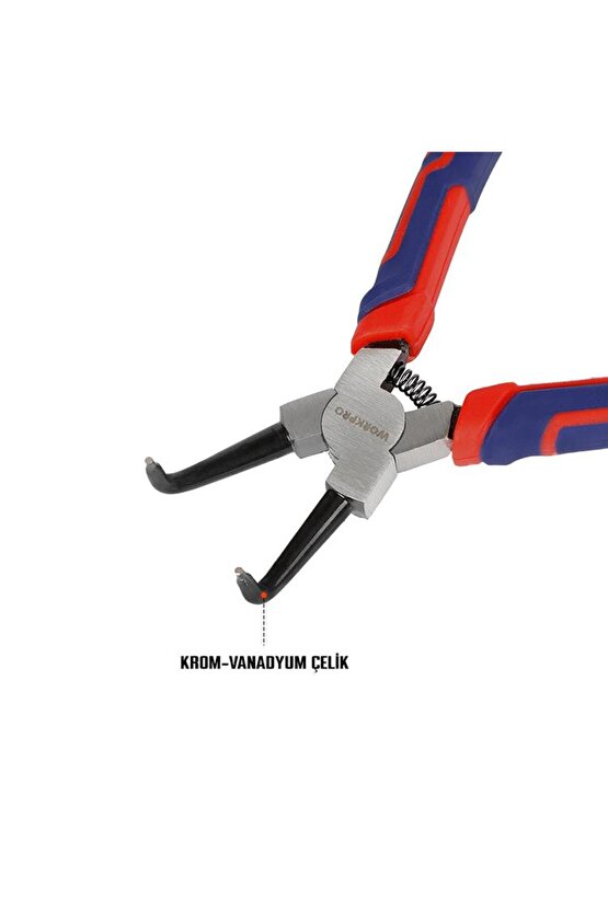 WP231153 180MM Cr-V Eğri Uçlu Yaylı Profesyonel Dış Segman Pensesi