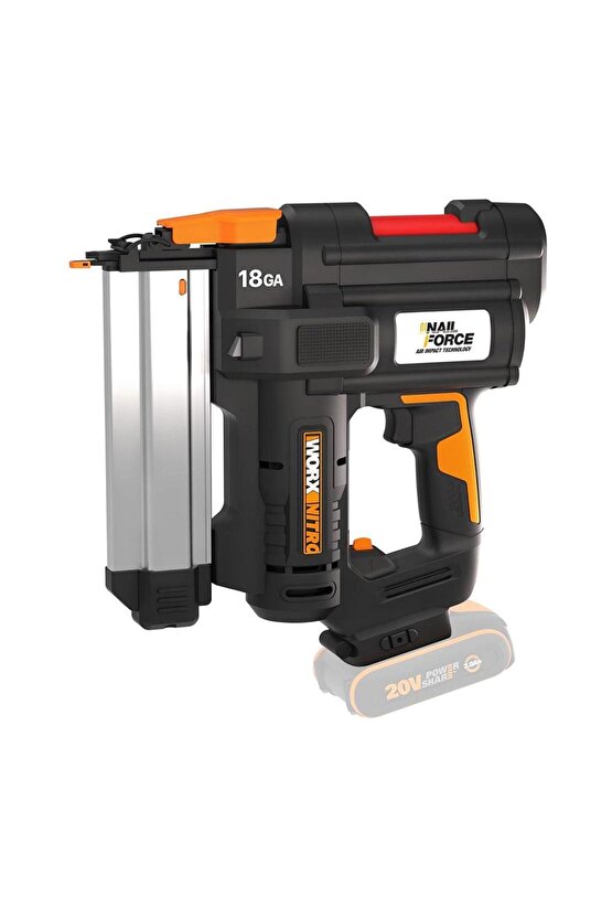 WX842.9 20Volt 15-50mm Prf. Şarjlı Çivi Çakma + 2700 Ad. Çivi (Akü ve Şarj Aleti Dahil Değildir)