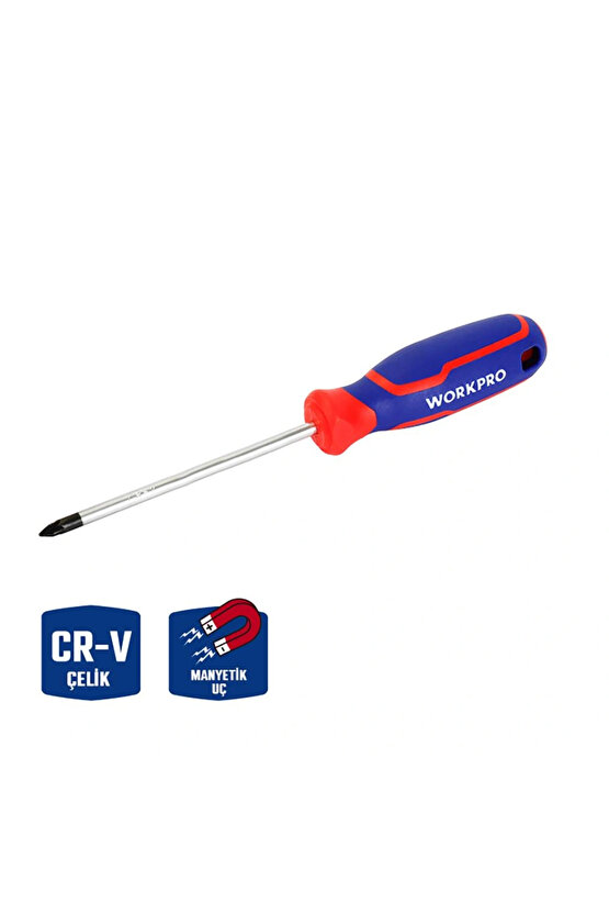 WP221035 PZ0x75mm CR-V Manyetik Profesyonel Yıldız Tornavida