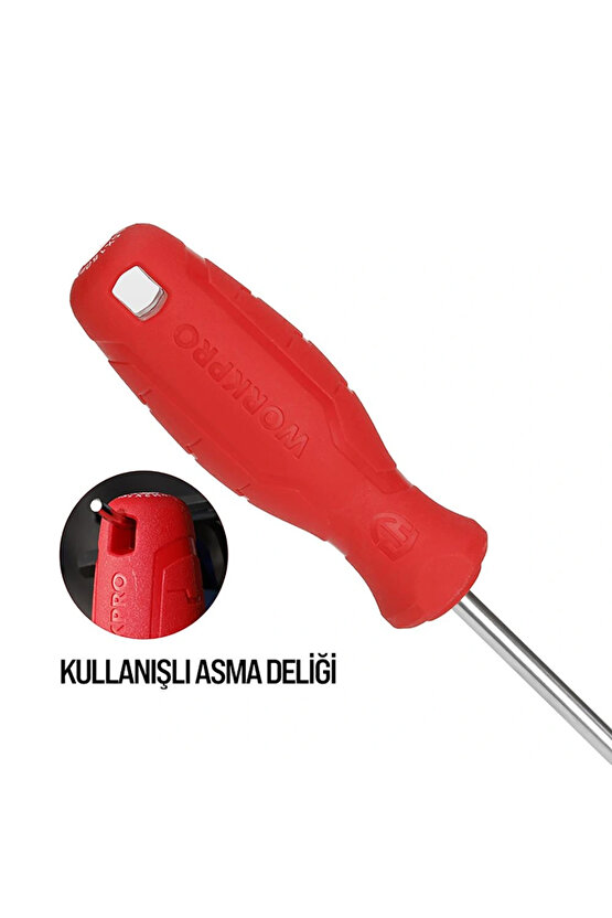 WP200500 2 Parça YıldızDüz CR-V Manyetik Profesyonel Tornavida Seti