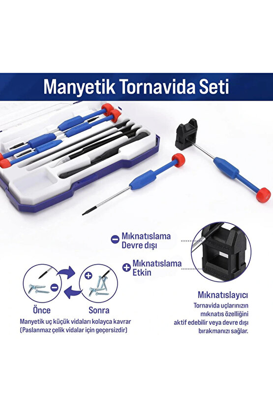 WP200531 12 Parça CR-V Elektronikçi Hassas Profesyonel Onarım Seti