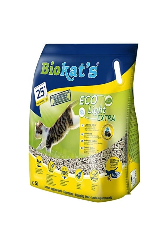 Eco Light Extra Pelet Aktif Karbonlu Kedi Kumu 1 Adet 5 Lt