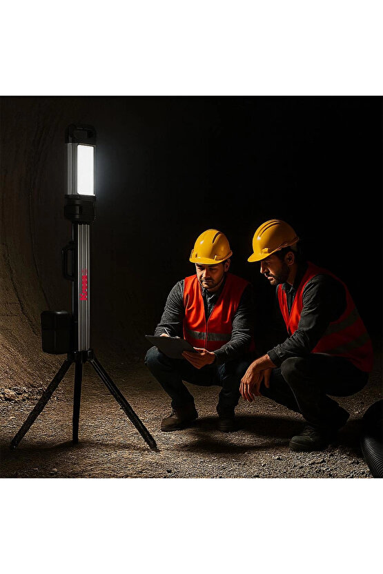 KUF09.9 20Volt 20004500 Lümen Profesyonel Kule Tipi Teleskopik Katlanabilir LED Projektör (Ak