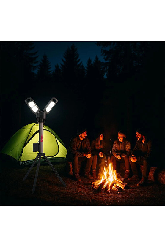 KUF09.9 20Volt 20004500 Lümen Profesyonel Kule Tipi Teleskopik Katlanabilir LED Projektör (Ak