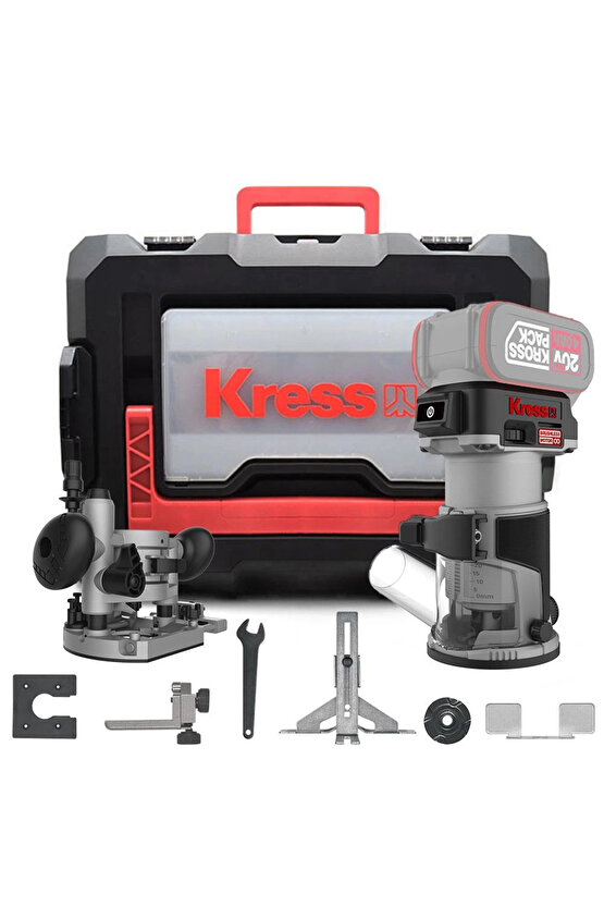 KUD26.91 20Volt Kömürsüz 68mm Devir Ayarlı Şarjlı Profesyonel Avuç İçi El Frezesi Formika Tır