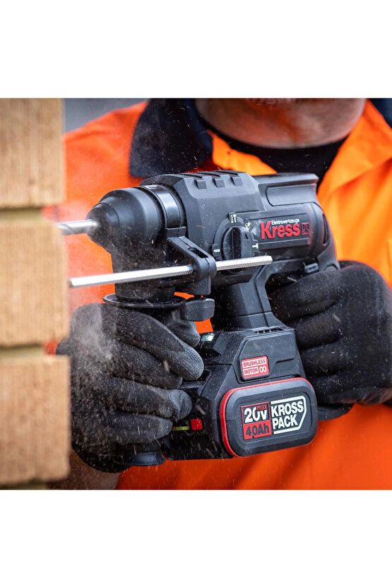 KU390.4 20Volt 4.0Ah. 2.0J Li-ion Çift Akülü Şarjlı Kömürsüz Profesyonel SDS-Plus Pnömatik Kır