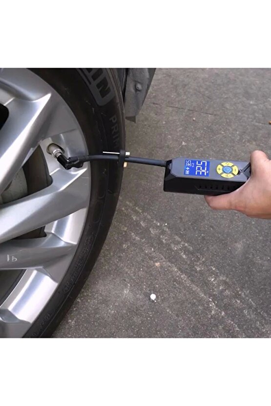 MC33382 Şarjlı Li-ion 150PSI Taşınabilir Dijital Basınç Göstergeli Led Aydınlatmalı Lastik