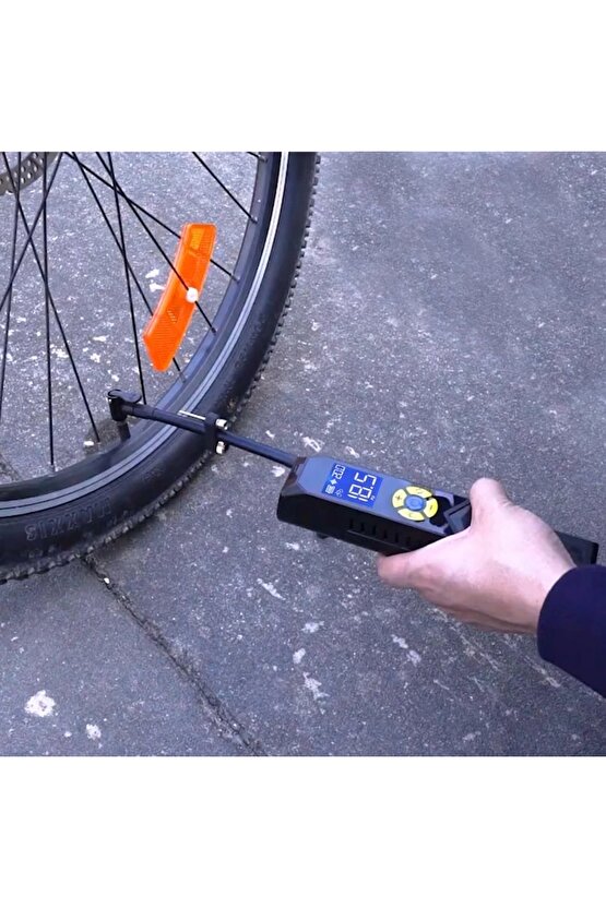 MC33382 Şarjlı Li-ion 150PSI Taşınabilir Dijital Basınç Göstergeli Led Aydınlatmalı Lastik