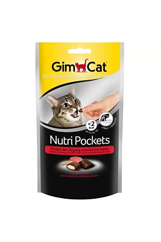 Nutri Pockets Biftek Malt Kedi Ödül Maması Tablet 1 Adet 60 Gr