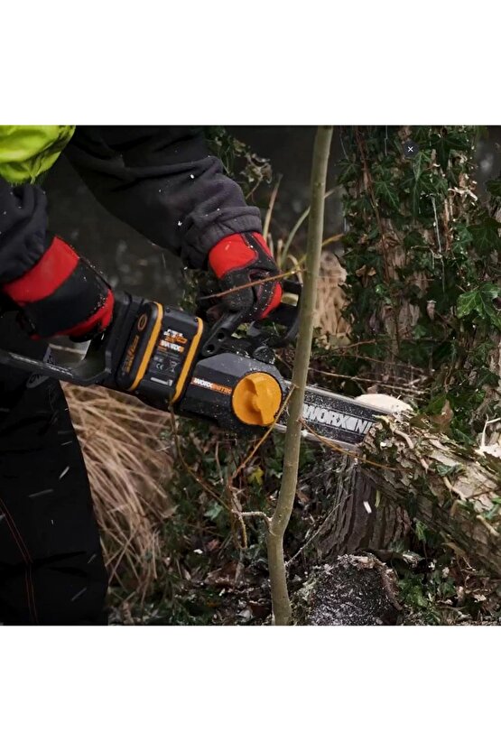 WG350E 20Volt 4.0Ah Li-ion 30CM Profesyonel Şarjlı Kömürsüz Zincirli Testere