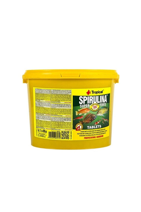 Spırulına Süper Forte Tablet Yoğun Spırulına İçerikli Tablet Balık Yemi 50 Ml-36 Gr